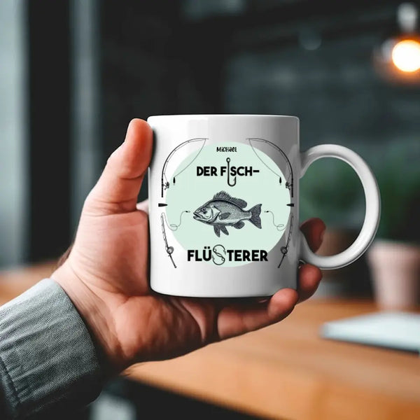 Personalisierte Tasse Angeln - der Fischflüsterer