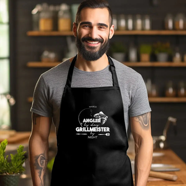 Personalisierte Grillschürze Angeln - Grillmeister