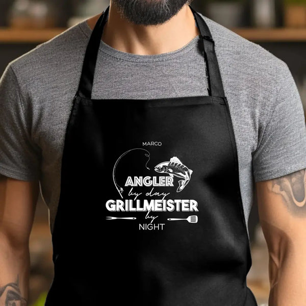 Personalisierte Grillschürze Angeln - Grillmeister