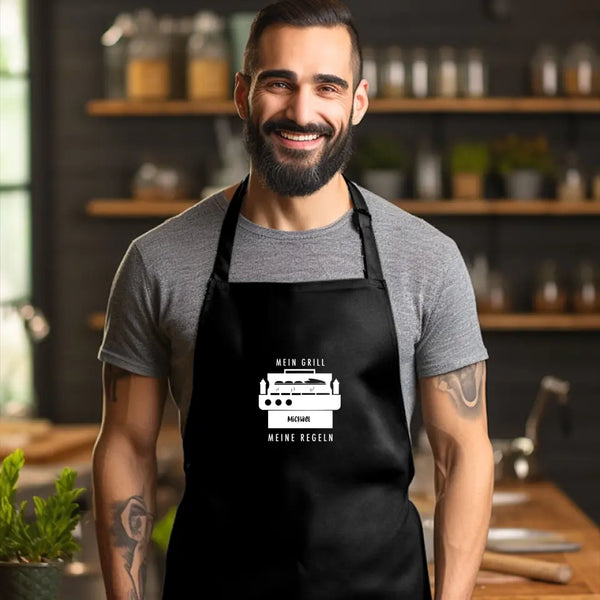 Personalisierte Grillschürze Alle - Meine Regeln