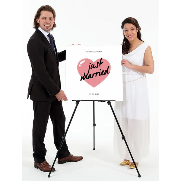 Fingerabdruck-Leinwand - Just Married