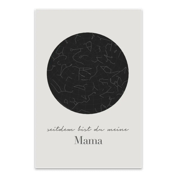 Personalisiertes Bild Muttertag - Sternenkarte