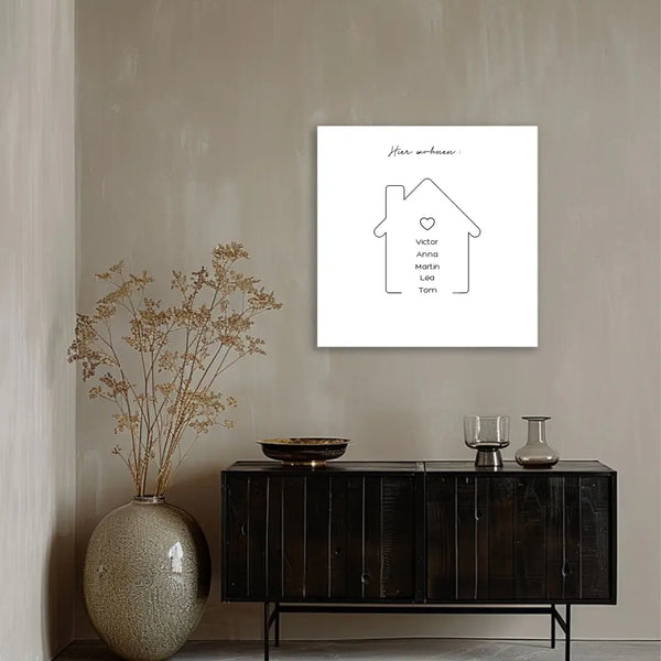 Fingerabdruck-Leinwand Alle - Wir Zuhause
