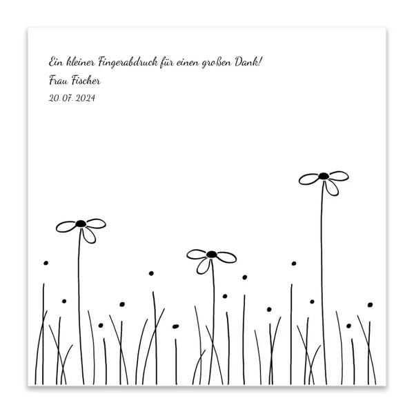 Fingerabdruck-Leinwand Lehrer - Blumenwiese