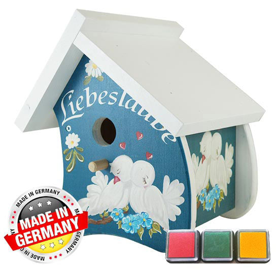 Gästebuch Vogelhaus Liebeslaube Blau