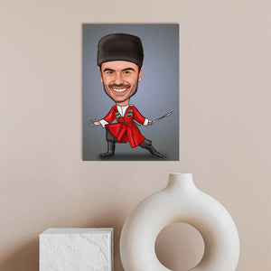 Karikatur vom Foto - Kosacke (ca177) - Lustige individuelle Karikatur vom eigenen Foto