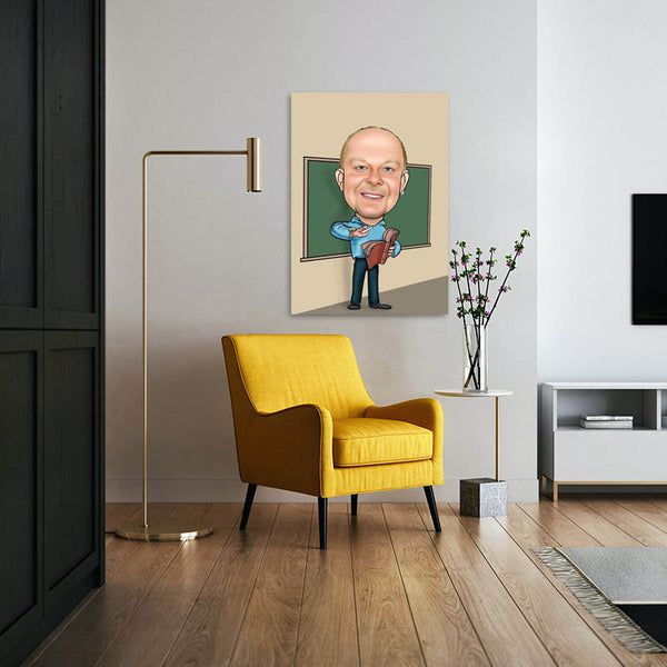 Karikatur vom Foto - Lehrer (ca185) - Lustige individuelle Karikatur vom eigenen Foto