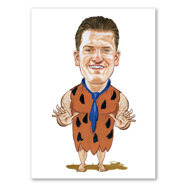 Karikatur vom Foto - Flintstones Mann (ca2039) - Lustige individuelle Karikatur vom eigenen Foto