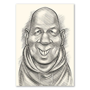 Karikatur vom Foto - Pencil Karikatur 6 (ca2087) - Lustige individuelle Karikatur vom eigenen Foto