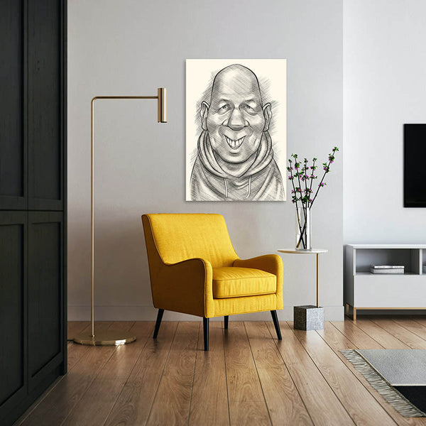 Karikatur vom Foto - Pencil Karikatur 6 (ca2087) - Lustige individuelle Karikatur vom eigenen Foto