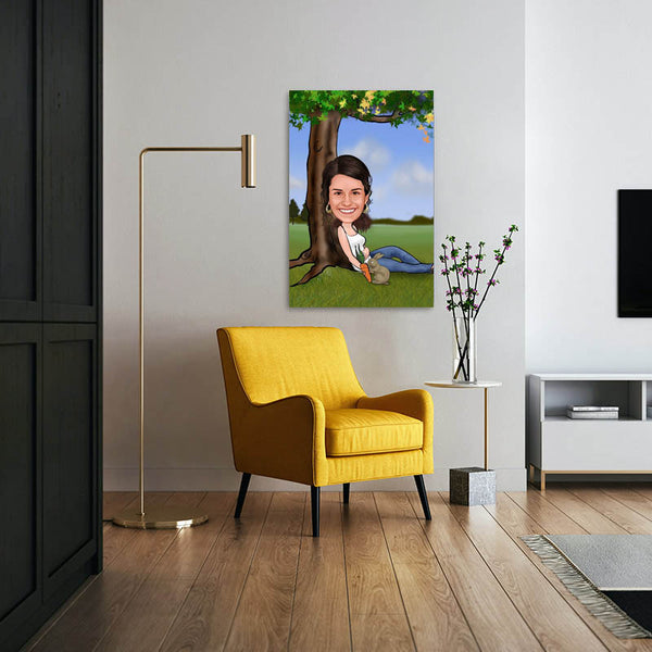 Karikatur vom Foto - Möhrchen (ca375) - Lustige individuelle Karikatur vom eigenen Foto