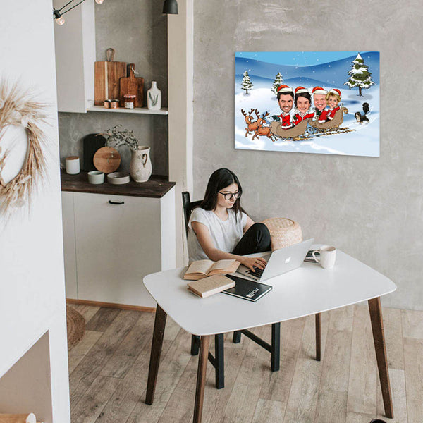 Karikatur vom Foto - Weihnachten Geschenke (ca385) - Lustige individuelle Karikatur vom eigenen Foto