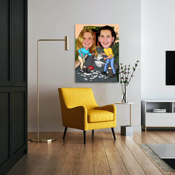 Karikatur vom Foto - Polteravend (ca466) - Lustige individuelle Karikatur vom eigenen Foto