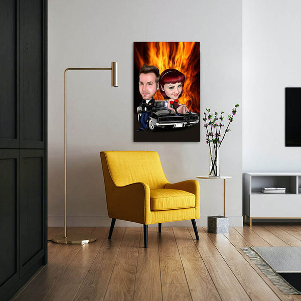 Karikatur vom Foto - Heisser (ca491) - Lustige individuelle Karikatur vom eigenen Foto