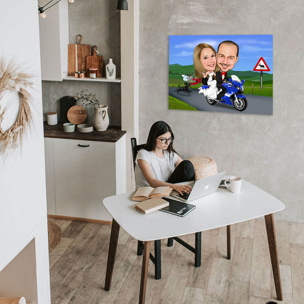 Karikatur vom Foto - Entführt (ca748) - Lustige individuelle Karikatur vom eigenen Foto