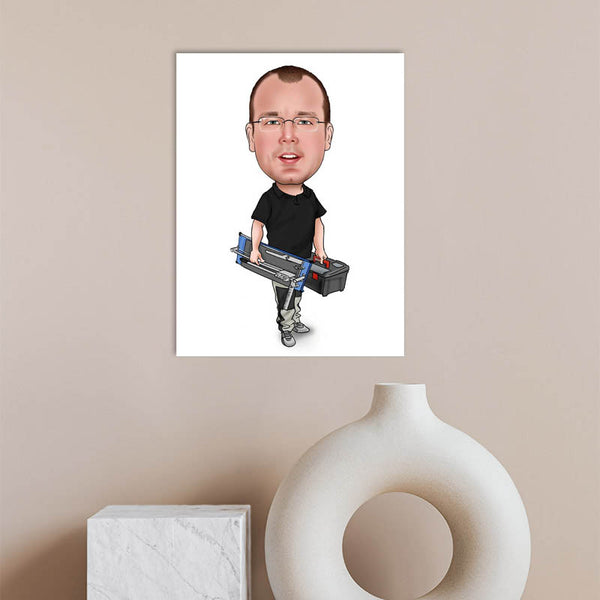 Karikatur vom Foto - Hilfe (ca760) - Lustige individuelle Karikatur vom eigenen Foto