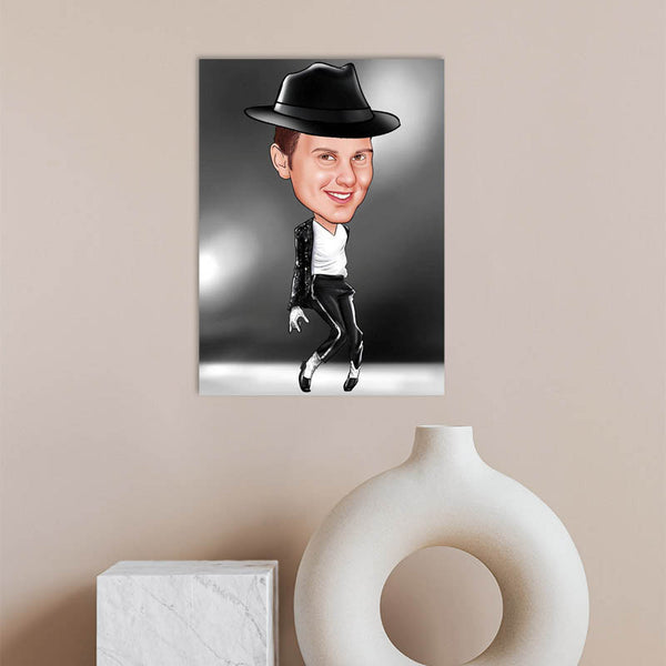 Karikatur vom Foto - He is alive (ca824) - Lustige individuelle Karikatur vom eigenen Foto