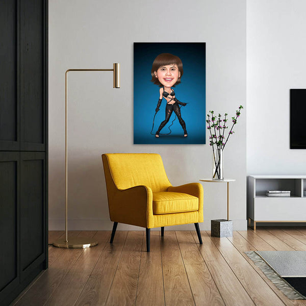 Karikatur vom Foto - SM-Domina (ca829) - Lustige individuelle Karikatur vom eigenen Foto