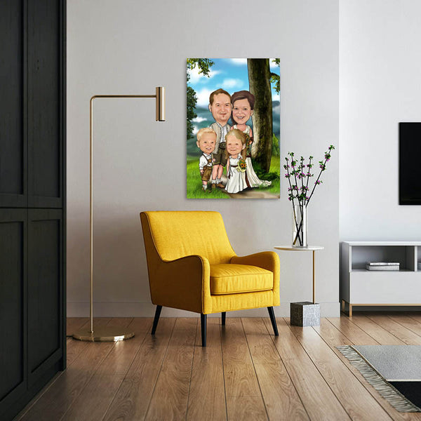 Karikatur vom Foto - Bayerisches Brautpaar (ca919) - Lustige individuelle Karikatur vom eigenen Foto
