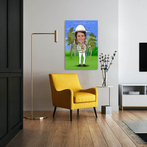 Karikatur vom Foto - Imker (ca978) - Lustige individuelle Karikatur vom eigenen Foto