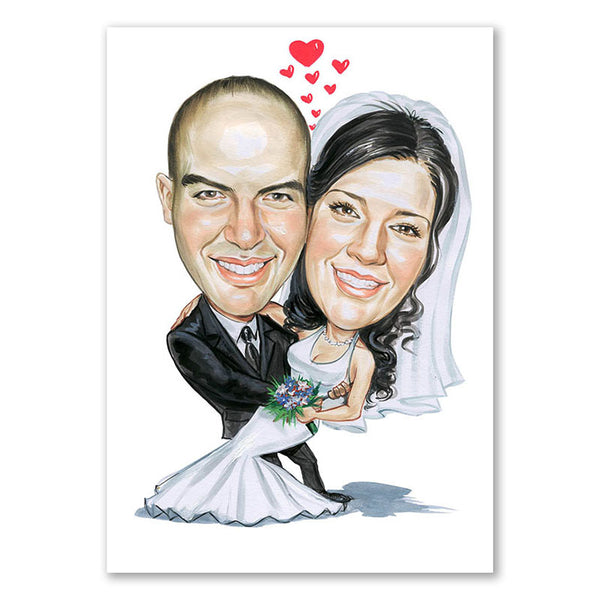 Karikatur vom Foto - Amore (cdi151) - Lustige individuelle Karikatur vom eigenen Foto