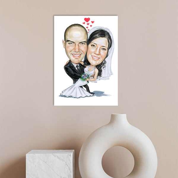 Karikatur vom Foto - Amore (cdi151) - Lustige individuelle Karikatur vom eigenen Foto