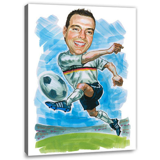Karikatur vom Foto - Fußballspieler (cdi524) - Lustige individuelle Karikatur vom eigenen Foto