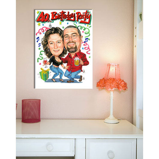 Karikatur vom Foto - Happy Birthday (cju153) - Lustige individuelle Karikatur vom eigenen Foto
