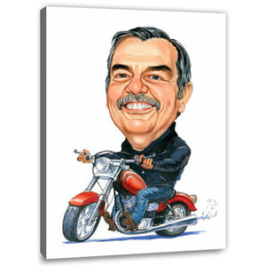 Karikatur vom Foto - Motorrad live (cju344) - Lustige individuelle Karikatur vom eigenen Foto