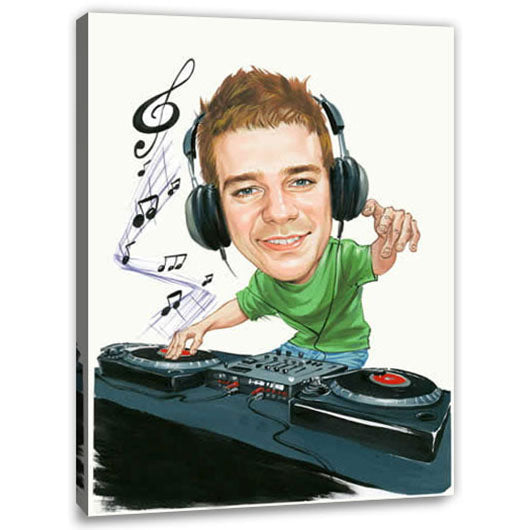 Karikatur vom Foto - DJ Summer (cju365) - Lustige individuelle Karikatur vom eigenen Foto