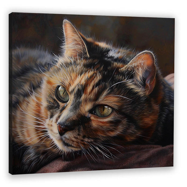 Katzen Portrait auf Leinwand - Ölgemälde