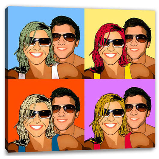 Pop-Art vom Foto - 4-Warhol Classic (wcl-4-01) - Künstlerisches Pop-Art Bild vom eigenen Foto