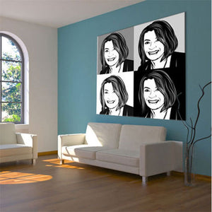 Pop-Art vom Foto - 4-Warhol pure 01 SW (wpu-4-01sw) - Künstlerisches Pop-Art Bild vom eigenen Foto