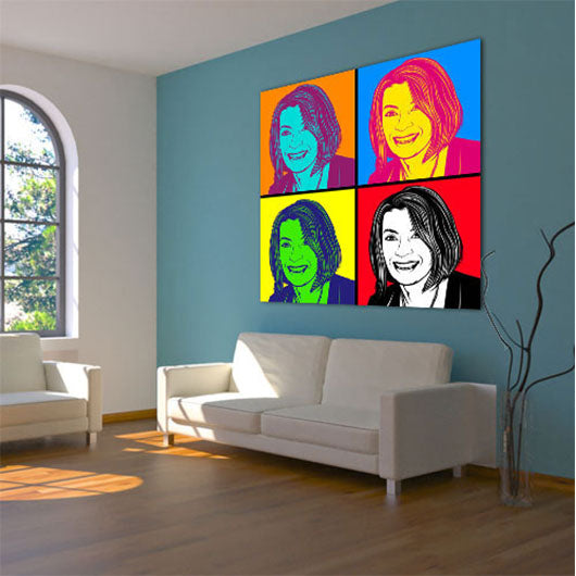 Pop-Art vom Foto - 4-Warhol pure 01 V8 (wpu-4-01v8) - Künstlerisches Pop-Art Bild vom eigenen Foto