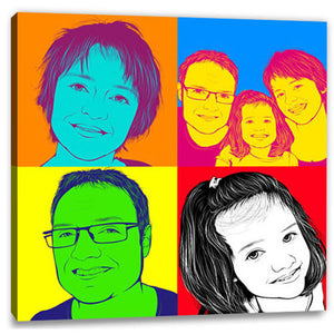 Pop-Art vom Foto - 4-Warhol pure 32 (wpu-4-32) - Künstlerisches Pop-Art Bild vom eigenen Foto