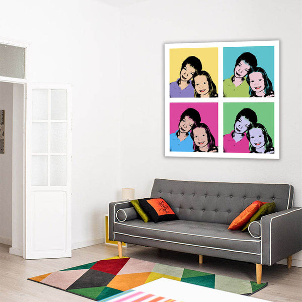 Pop-Art vom Foto - 4-Warhol Plus 31 (wpl-4-31) - Künstlerisches Pop-Art Bild vom eigenen Foto
