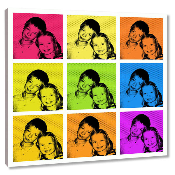 Pop-Art vom Foto - 9-Warhol Plus 10 (wpl-9-10) - Künstlerisches Pop-Art Bild vom eigenen Foto