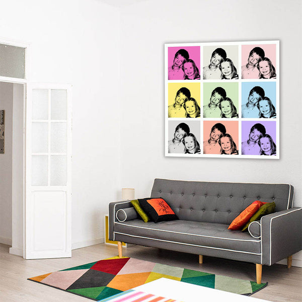 Pop-Art vom Foto - 9-Warhol Plus 11 (wpl-9-11) - Künstlerisches Pop-Art Bild vom eigenen Foto