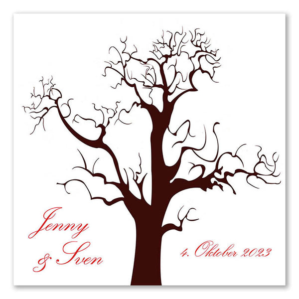Fingerabdruck-Leinwand - Wishingtree Gäste - Fingerabdruck Leinwand