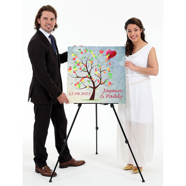 Fingerabdruck-Leinwand - Weddingtree Herzluftballon - Fingerabdruck Leinwand