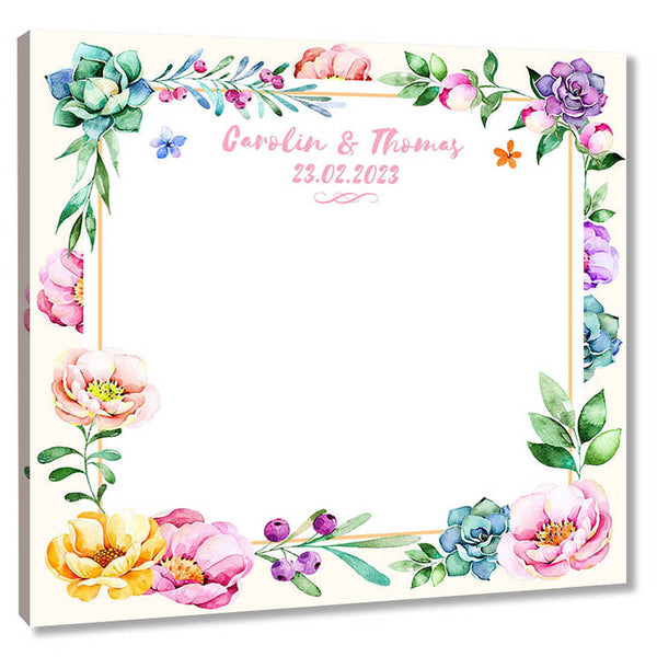 Fingerabdruck-Leinwand - Blumenrahmen - Fingerabdruck Leinwand