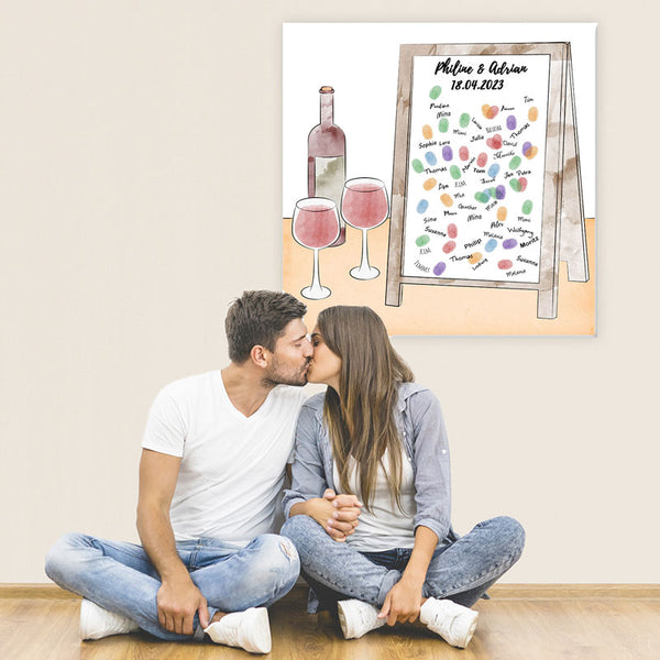 Fingerabdruck-Leinwand - Tafel - Fingerabdruck Leinwand