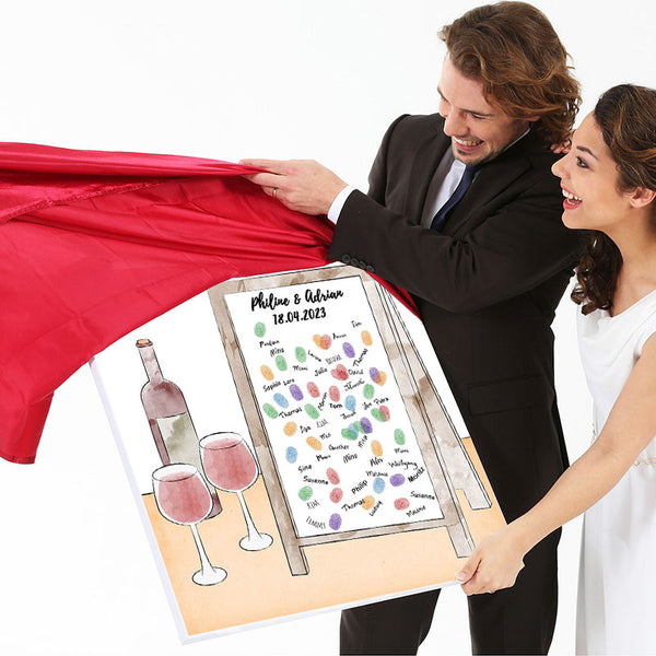 Fingerabdruck-Leinwand - Tafel - Fingerabdruck Leinwand