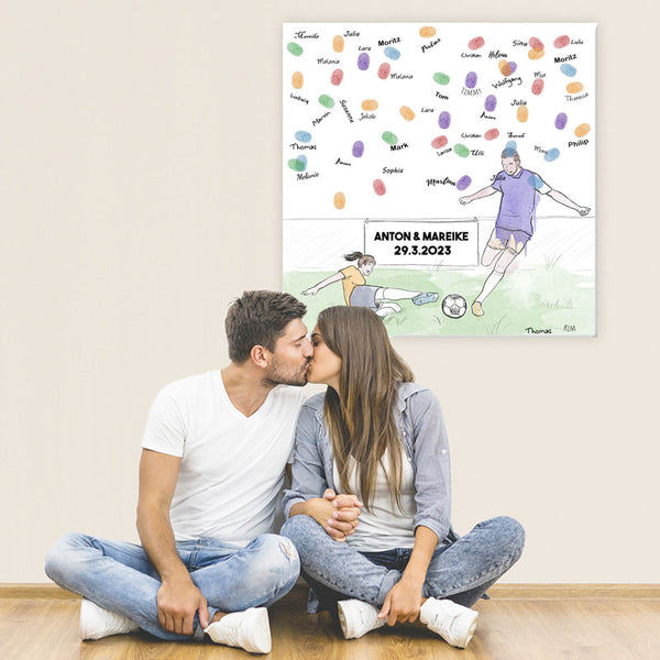 Fingerabdruck-Leinwand - Fussball - Fingerabdruck Leinwand