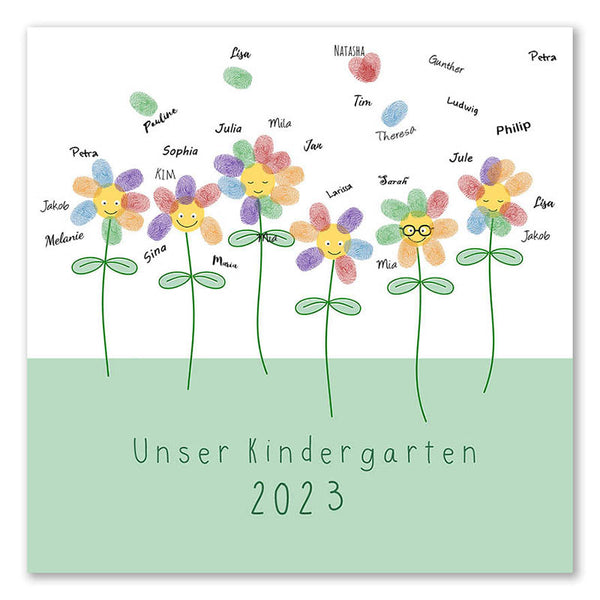 Fingerabdruck-Leinwand - Unser Kindergarten - Fingerabdruck Leinwand
