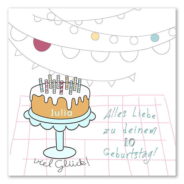 Fingerabdruck-Leinwand - Torte - Fingerabdruck Leinwand