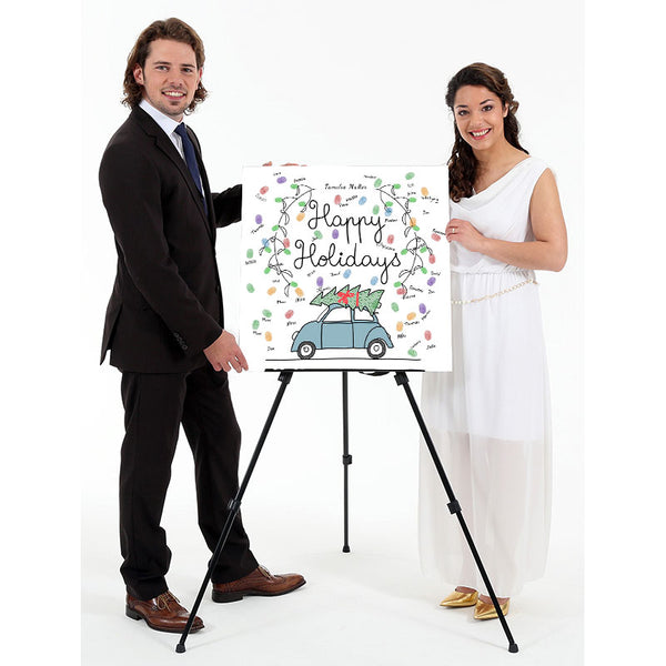Fingerabdruck-Leinwand - Happy Holiday - Fingerabdruck Leinwand
