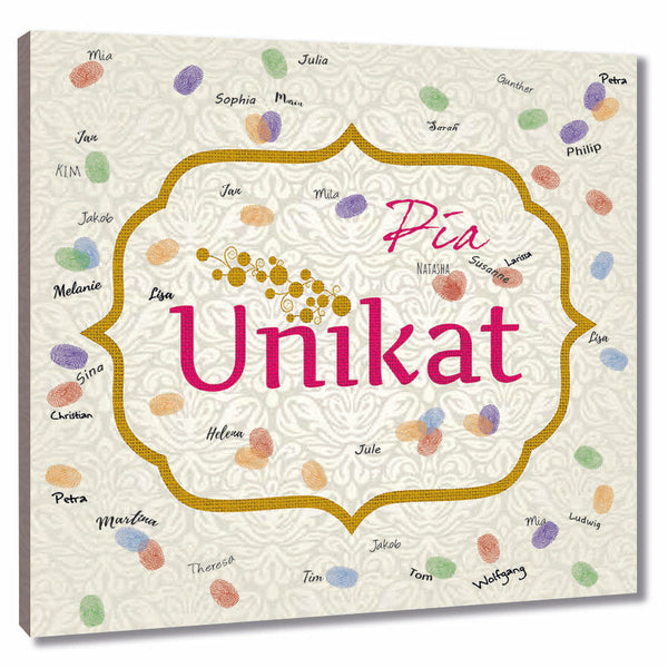 Fingerabdruck-Leinwand - Unikat - Fingerabdruck Leinwand