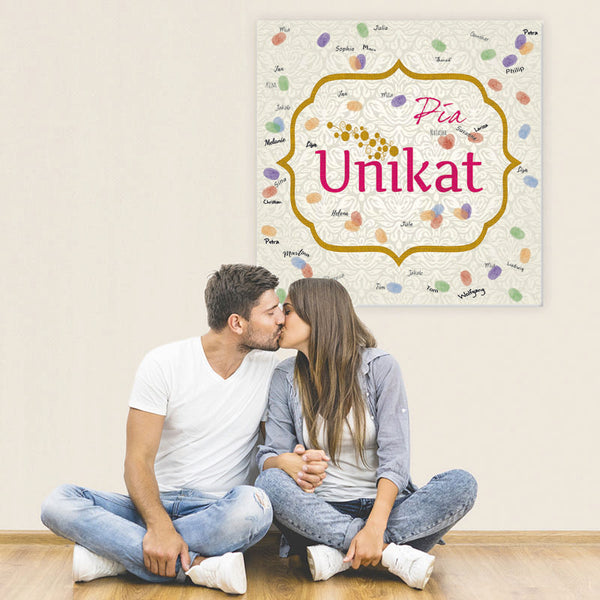 Fingerabdruck-Leinwand - Unikat - Fingerabdruck Leinwand