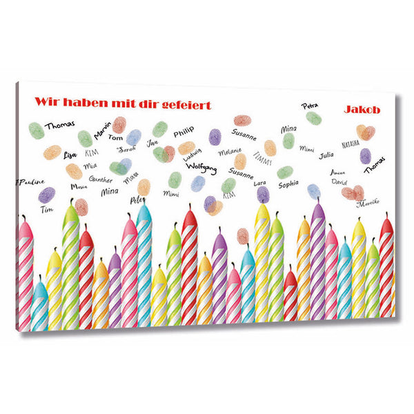 Fingerabdruck-Leinwand - Kerzen - Fingerabdruck Leinwand